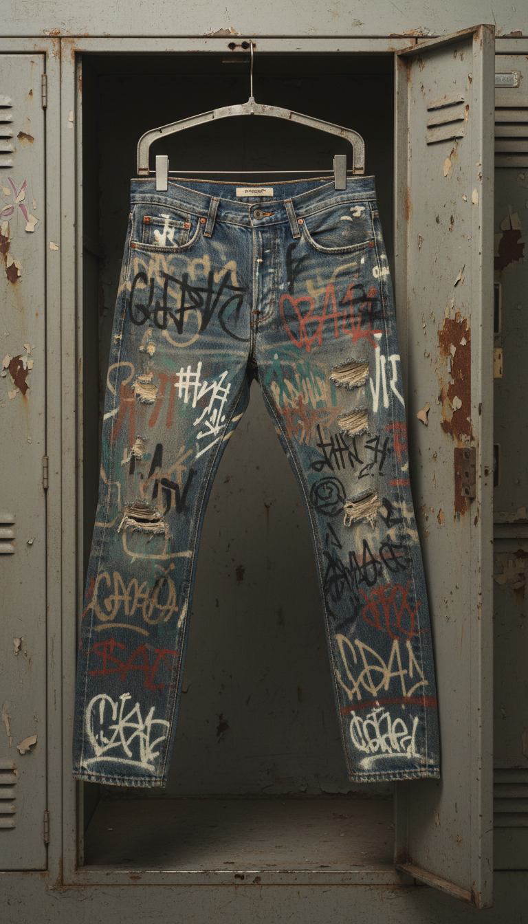 Hand-Tagged Upcycled Denim Jeans