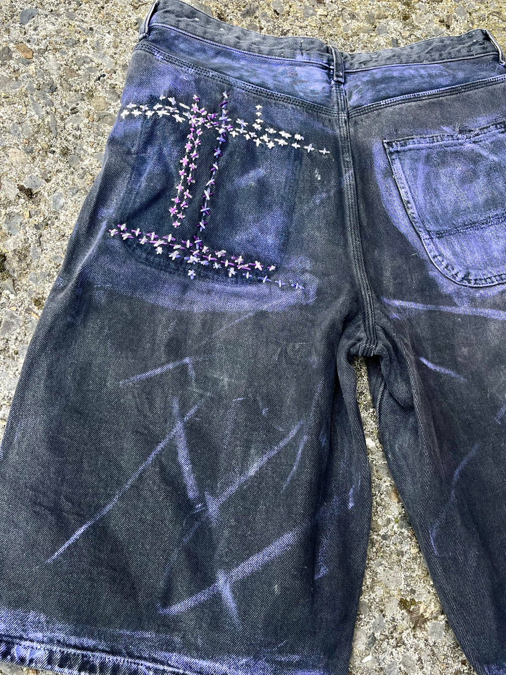 “SASHIKO” waxed denim